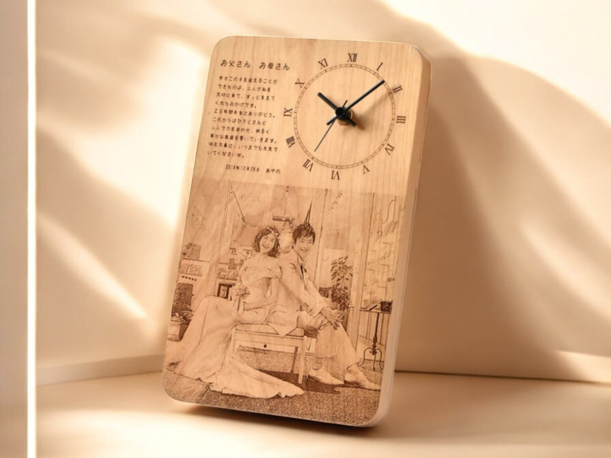 Insider’s Message Board Clock (Medium Size) – Premium Artisan Craft  [Custom Engraving Included]